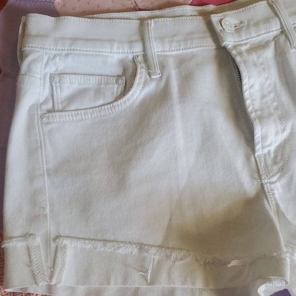 Mother Jeans The Rascal Slit Flip Short In Glass Slipper Mid Rise 2.5" Inseam - Picture 13 of 16